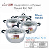 #5271-(SET) Stainless Steel Sauce Pot Set - Apple Shape (case pack 2 pcs)
