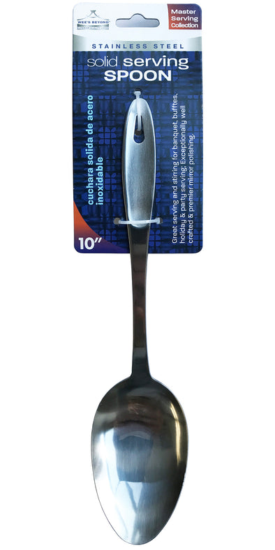 #5601 Stainless Steel 10" Solid Serving Spoon (case pack 24 pcs/ master carton 144 pcs)