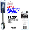 #5602 Stainless Steel 15.25" Solid Basting Spoon (case pack 24 pcs/ master carton 144 pcs)