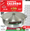 #6632-26 Heavy Guage Caldero with Aluminum Lid 32 Qt (case pack 2 pcs)