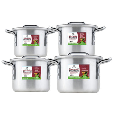 Kitchen Sense Aluminum Stock Pot with Steamer 8 quart (2 gallon)