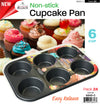 #6843-C Non-stick Cupcake Pan 6-cup (case pack 24 pcs)