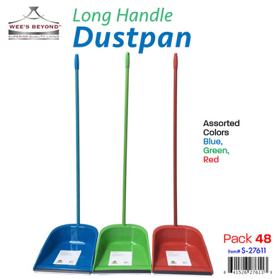 #A58-27611 Dustpan with Long Handle (case pack 48 pcs)