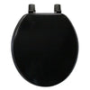 #B262-BLK-M70 Wood Toilet Seat - Black (case pack 6 pcs)