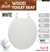 #B262-WHT-M75 Wood Toilet Seat - White (case pack 6 pcs)