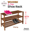 #HW274 Wooden 3-Tier Shoe Rack- Cherry 29Wx10Dx19"H (case pack 8 pcs)