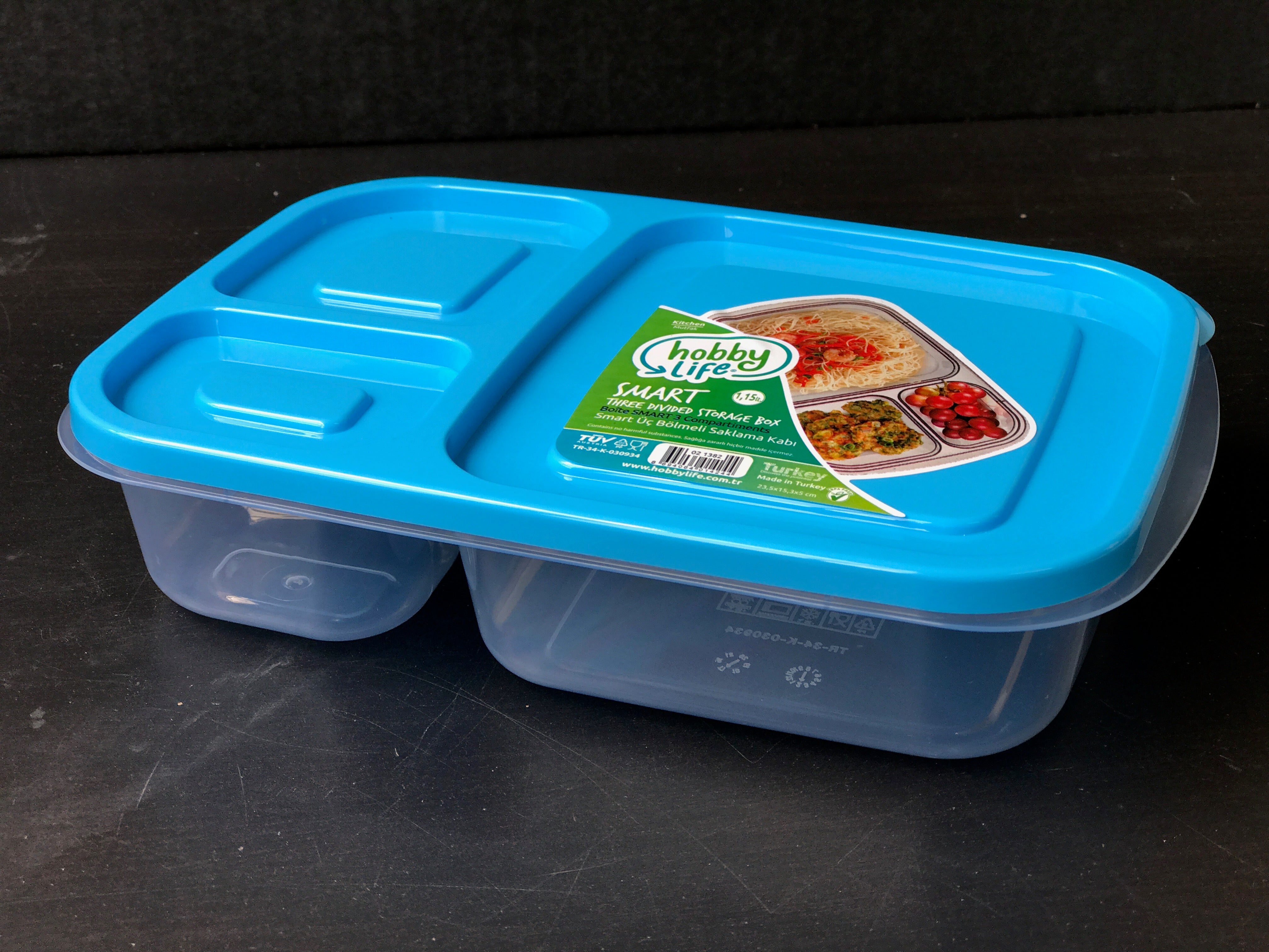 W02-1383 Smart 3-Divided Food Storage Box 3 pcs Pack (case pack 12 pc –  WEE'S BEYOND WHOLESALE