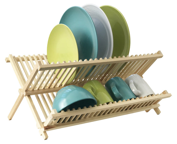 #KW331 Wee's Beyond Large Wooden Dish Drying stand with cup rack