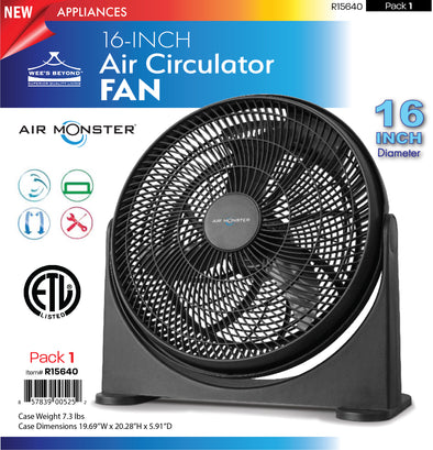 #R15640 Air Monster 16-inch Air Circulator Fan (case pack 1 pc)
