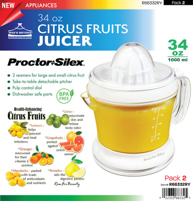 #R66332RY Citrus Fruits Juicer 34 oz (case pack 2 pcs)