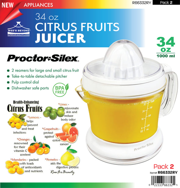 #R66332RY Citrus Fruits Juicer 34 oz (case pack 2 pcs)