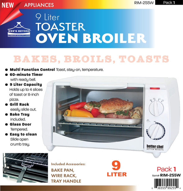 #RIM-255W Toaster Oven Broiler- White (case pack 1 pc)