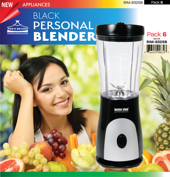 #RIM-632SB Black Personal Blender (case pack 6 pcs)