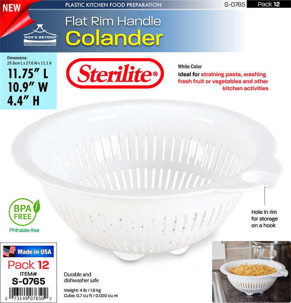#S-0765 Sterilite Plastic Colander / Strainer (case pack 12 pcs)