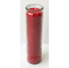 #TLC9-RED 9" Glass Jar Candles- Red (case pack 12 pcs)