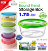 #W02-1008-CO Round 1.75 LT Storage Box (case pack 36 pcs)