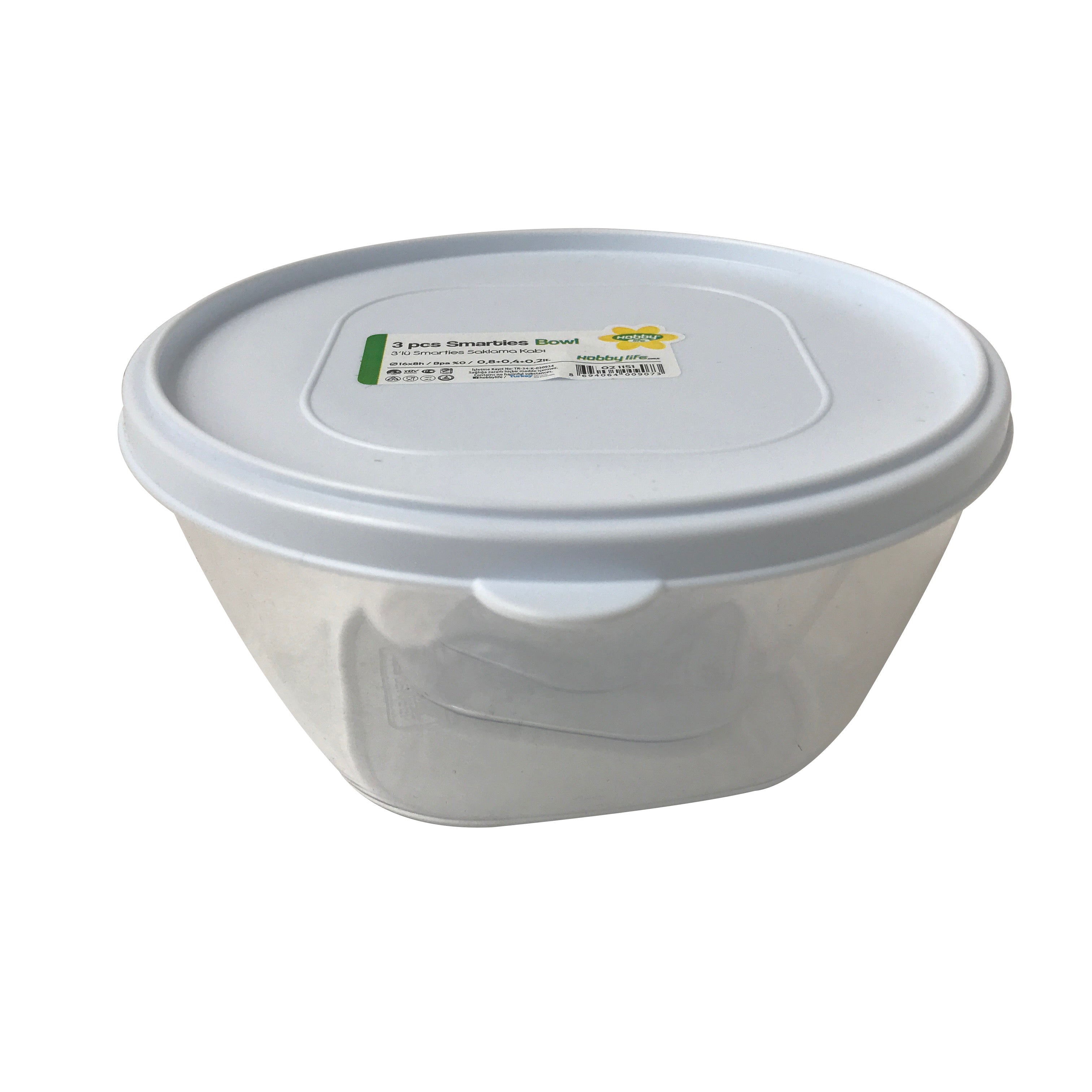 W02-1382 Smart 3-Divided Food Storage Box- Display Pack (case pack