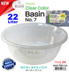#W03-1180-CO Clear Color Basin 21 Lt (case pack 24 pcs)