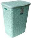 #W08-1075-SF.GRN Lace Style Laundry Hamper 57 Liters - Soft Green (case pack 2 pcs)