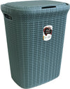 #W08-1076-TL.GRN Knit Style Laundry Hamper 55 Liters - Teal Green (case pack 2 pcs)
