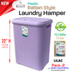 #W08-1106-PS.LLC Rattan Style Laundry Hamper 55 Liters - Pastel Lilac (case pack 2 pcs)